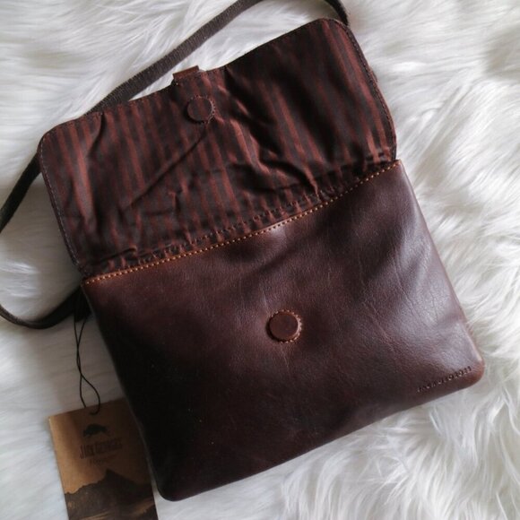 NWT Jack Georges Voyager Brown Floral Genuine Leather Wallet Purse Boho - Picture 5 of 9